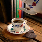 比利時Boch手繪Boerenbont “Audrey"茶杯/咖啡杯組
