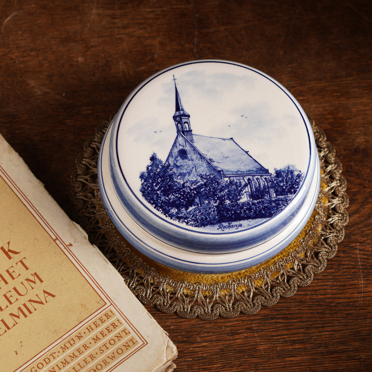 荷蘭Delft Blue風格歸正教教堂飾品盒