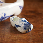 荷蘭Delft Blue藍陶手繪陶瓷木鞋擺飾/菸灰缸