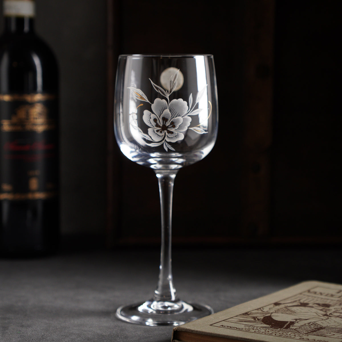 法國Cristal d'Arques"Briancon Decor Fleur"系列水晶杯