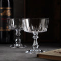 法國Cristal d'Arques"Louvre"系列絕版水晶雪酪甜品杯