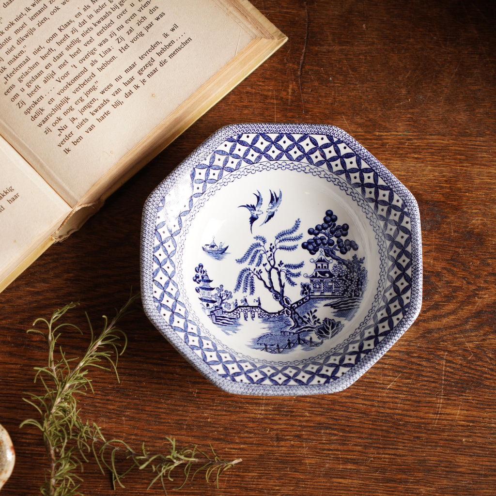 英國J&G Meakin"藍柳"系列Ironstone八角盤