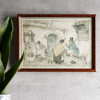 荷蘭Anton Pieck"貝居安會院的一隅"掛畫