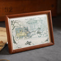 荷蘭著名畫家Anton Pieck"雕像之屋前的公共馬車"掛畫