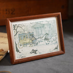 荷蘭著名畫家Anton Pieck"雕像之屋前的公共馬車"掛畫