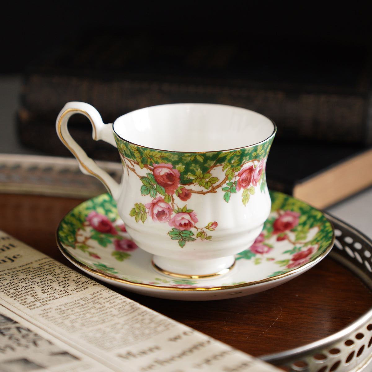 英國Royal Stafford"老英國花園"系列骨瓷茶杯組