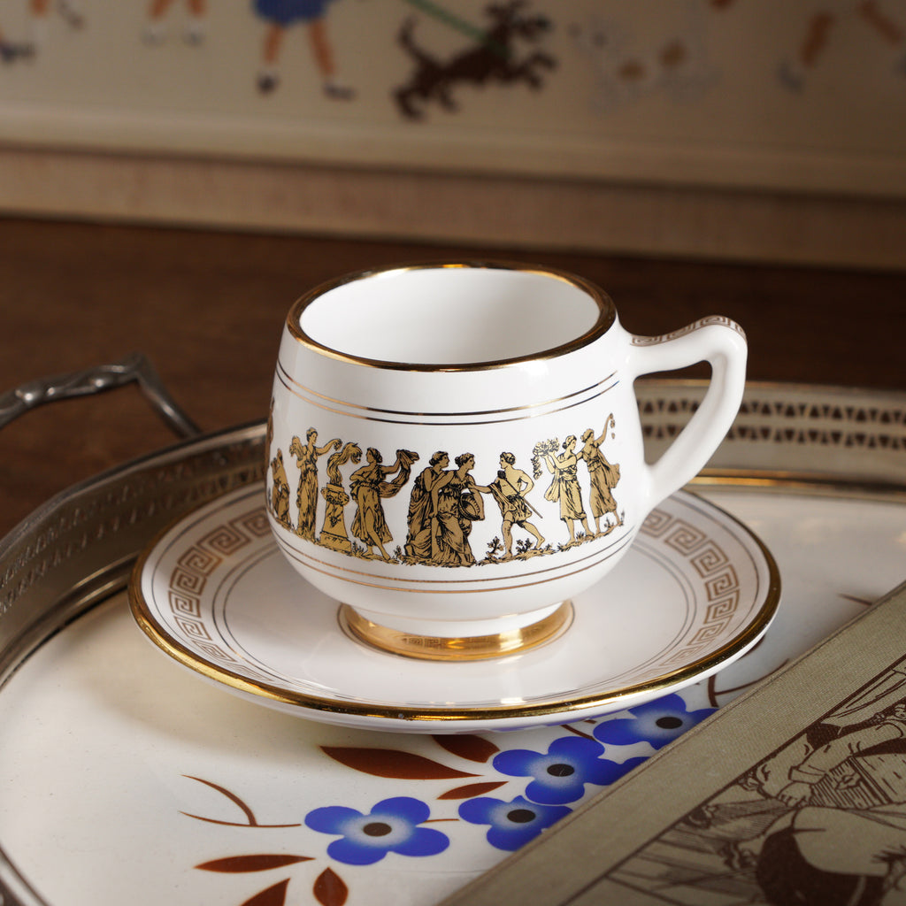希臘Arguros Ceramics神話人物手工24K金杯組