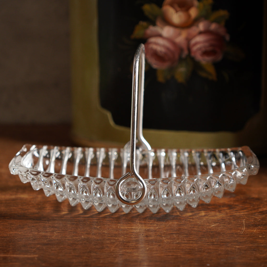 1940歐洲棱紋切割水晶提盤