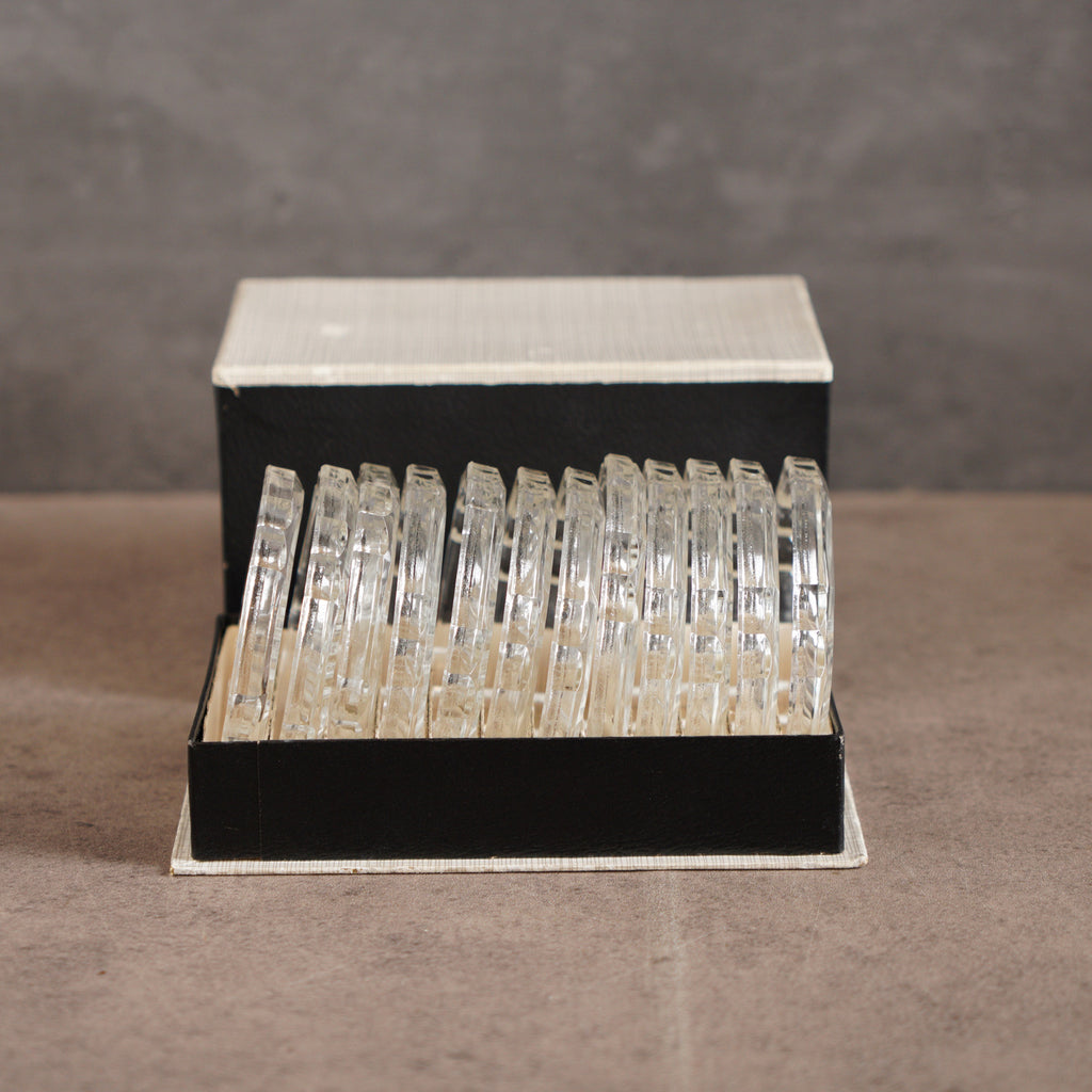 捷克斯洛伐克Bohemia鉛晶杯墊原裝組