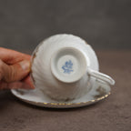 德國Royal Tettau精緻芍藥藤蔓設計描金茶杯組