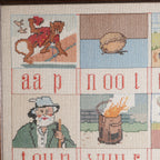 荷蘭兒童發音閱讀板手工十字繡掛畫