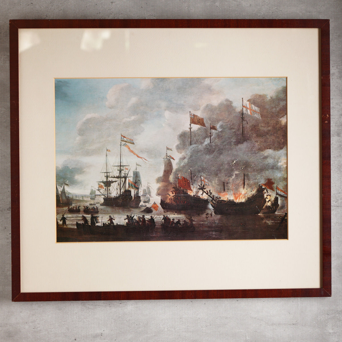 荷蘭Yan van Leyden"梅德韋港突襲"印刷版畫