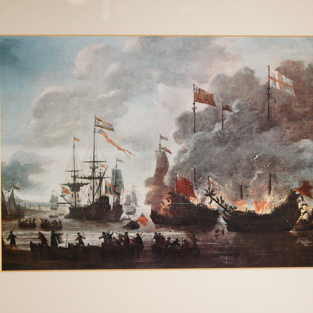 荷蘭Yan van Leyden"梅德韋港突襲"印刷版畫