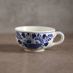 荷蘭Delft Blue風格手繪鬱金香雙人古董茶具組
