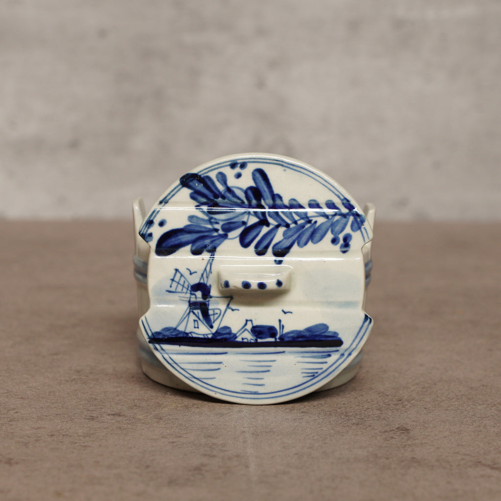 荷蘭Delft Blue風格手繪水桶造型飾品盒