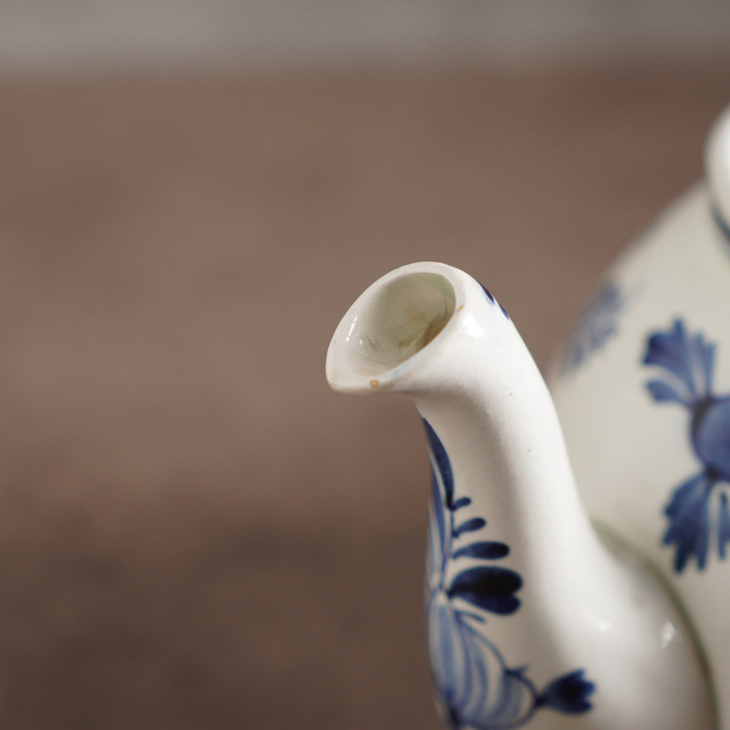 荷蘭Delft Blue風格手繪鬱金香雙人古董茶具組