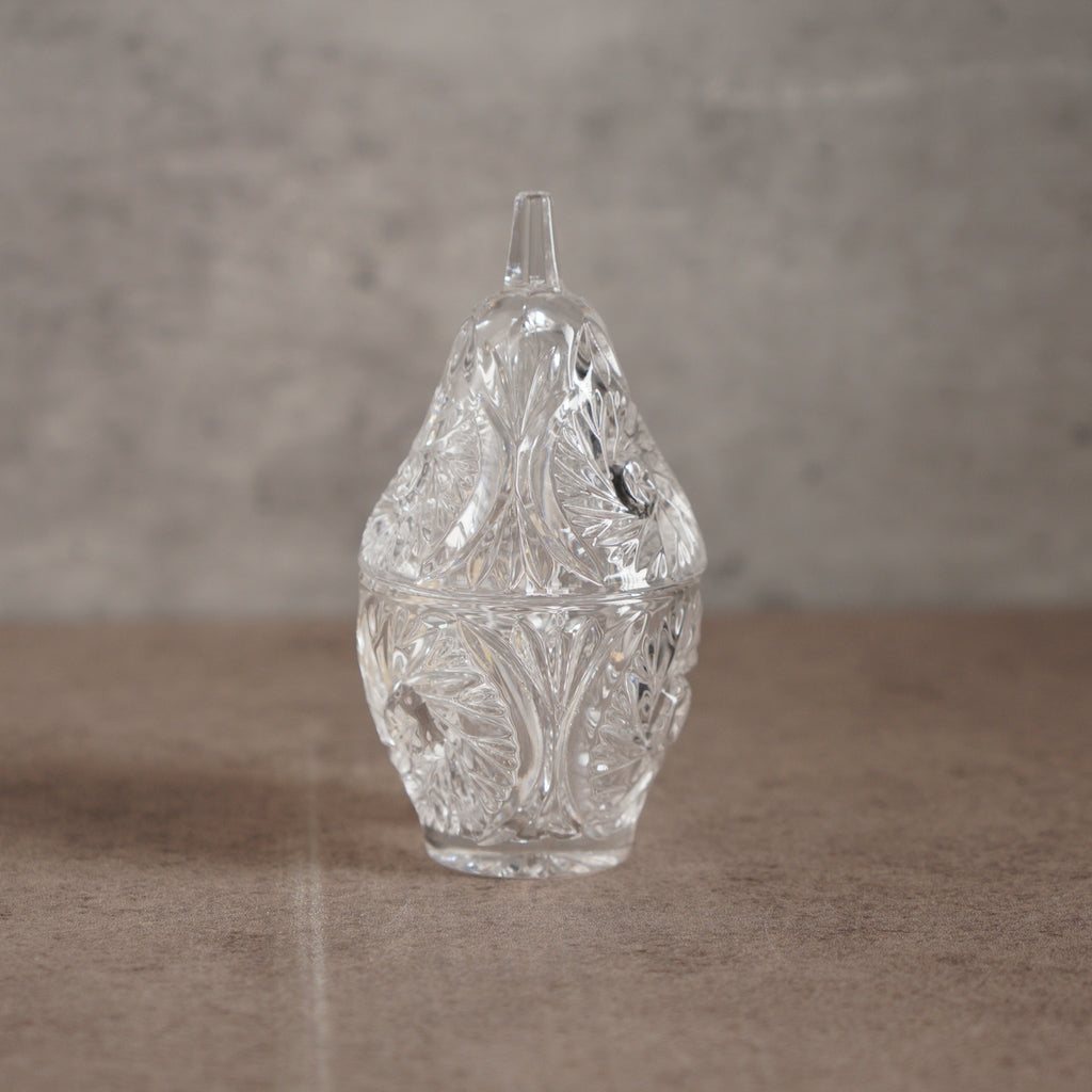 德國Anna Hütte手工切割梨形24%鉛水晶飾品盒