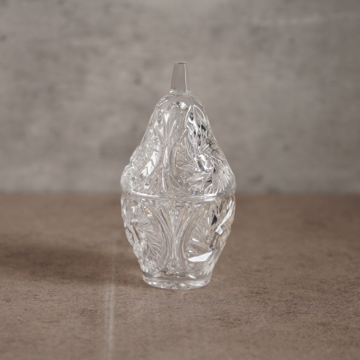 德國Anna Hütte手工切割梨形24%鉛水晶飾品盒