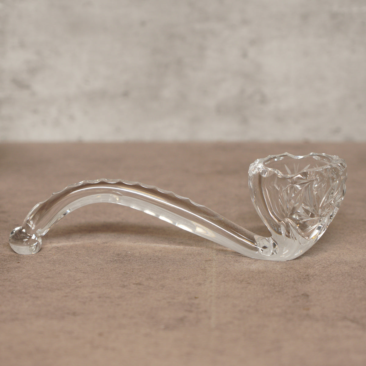 歐洲菸斗造型厚實水晶菸灰缸