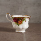 1960英國Royal Albert "鄉村玫瑰"22K金骨瓷杯組
