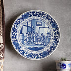 荷蘭Delft Blue風格"菸草商"展示掛盤