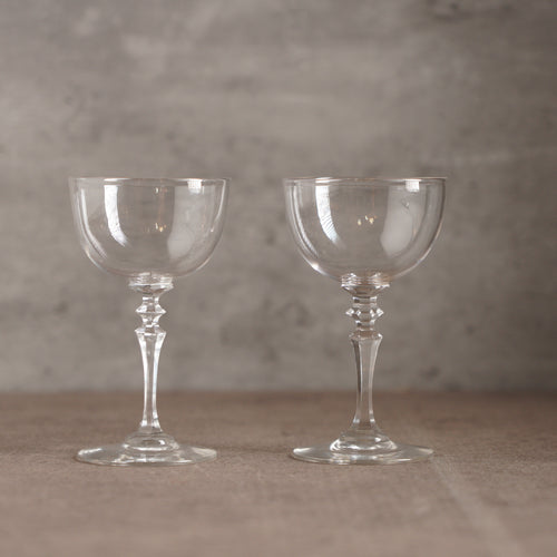 1940歐洲水晶甜酒杯+珍珠貝母杯墊套組