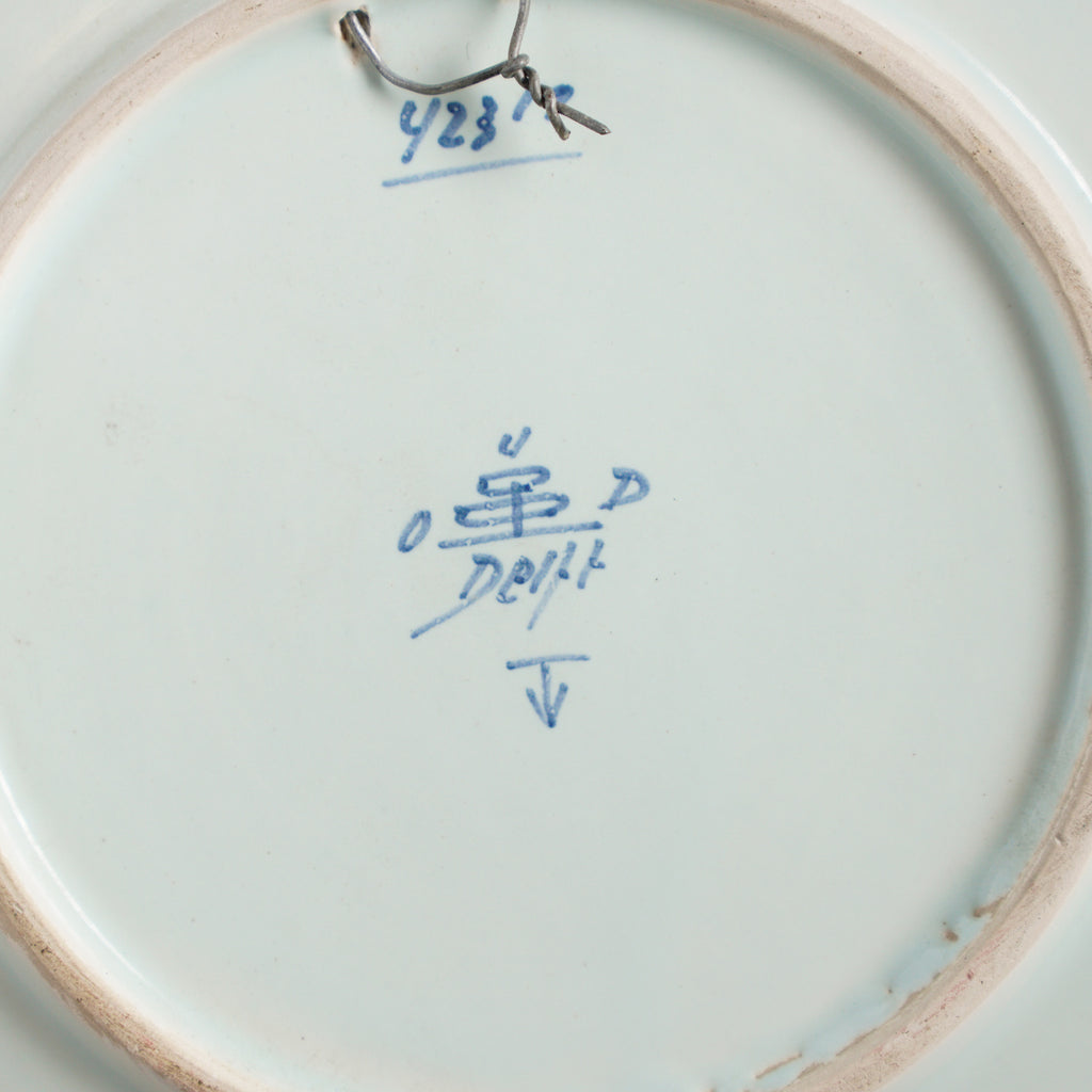 荷蘭Oud Delft"女孩協會"手繪展示掛盤