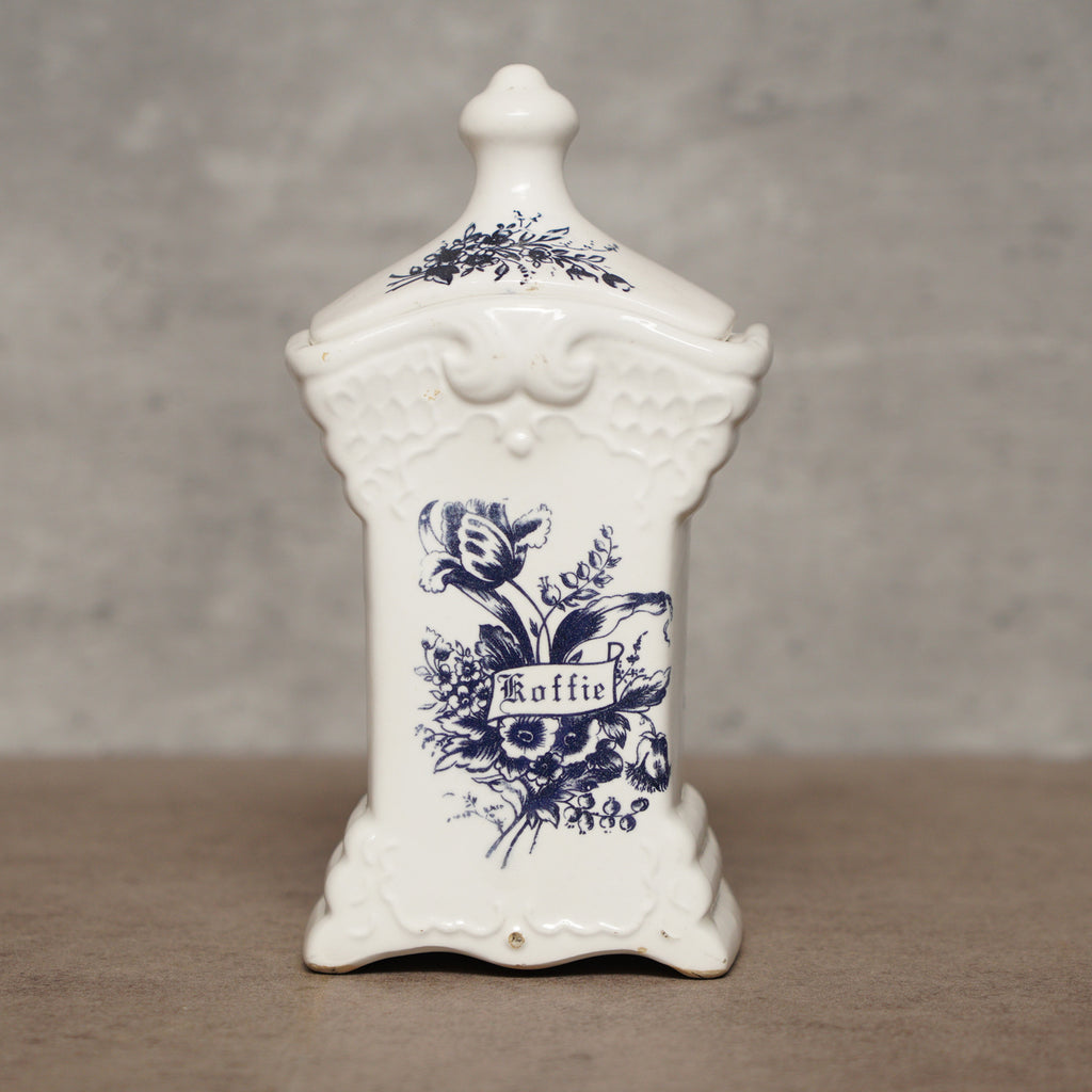 荷蘭Delft Blue風格浮雕百年調味料罐3件組