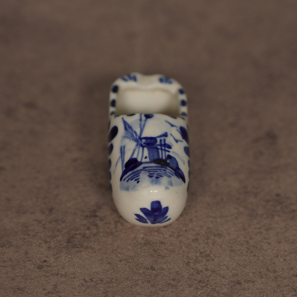 荷蘭Delft Blue風格手繪木鞋造型菸灰缸