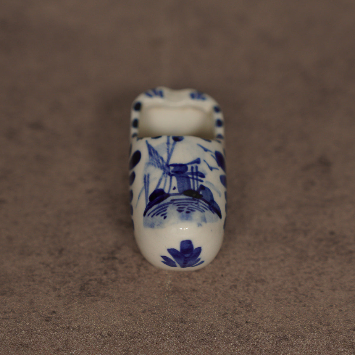 荷蘭Delft Blue風格手繪木鞋造型菸灰缸