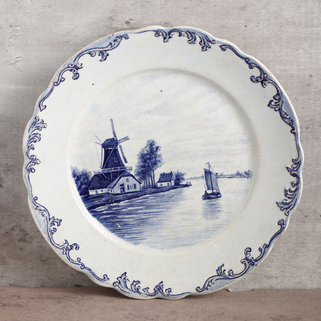 19世紀荷蘭Petrus Regout經典湖景展示盤
