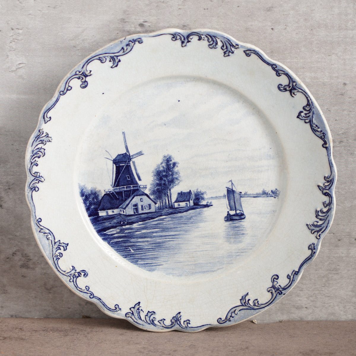 19世紀荷蘭Petrus Regout經典湖景展示盤
