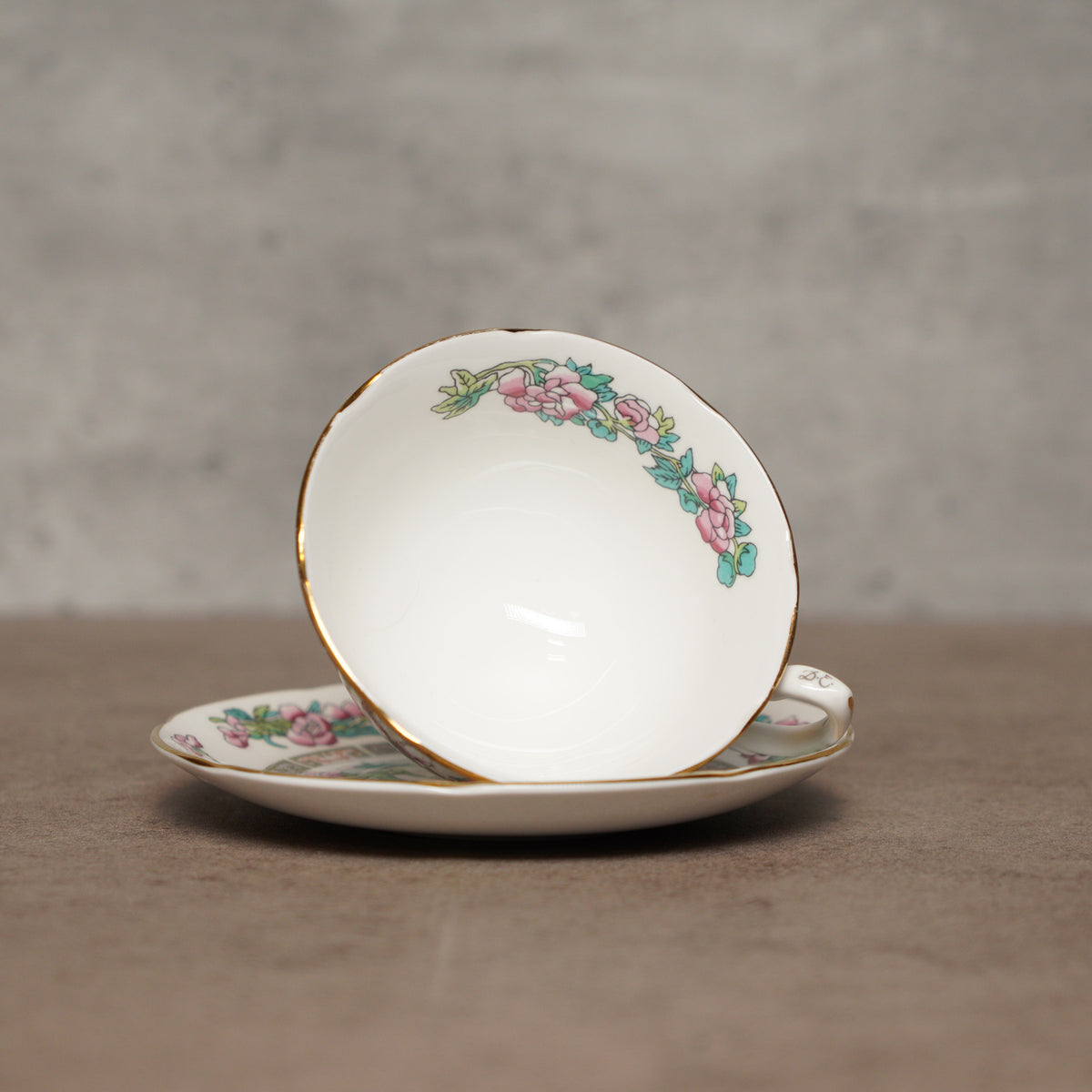 1957英國Royal Grafton"印度之樹"細骨瓷杯組