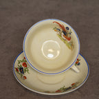 英國New Hall Pottery"天堂鳥"古董杯組