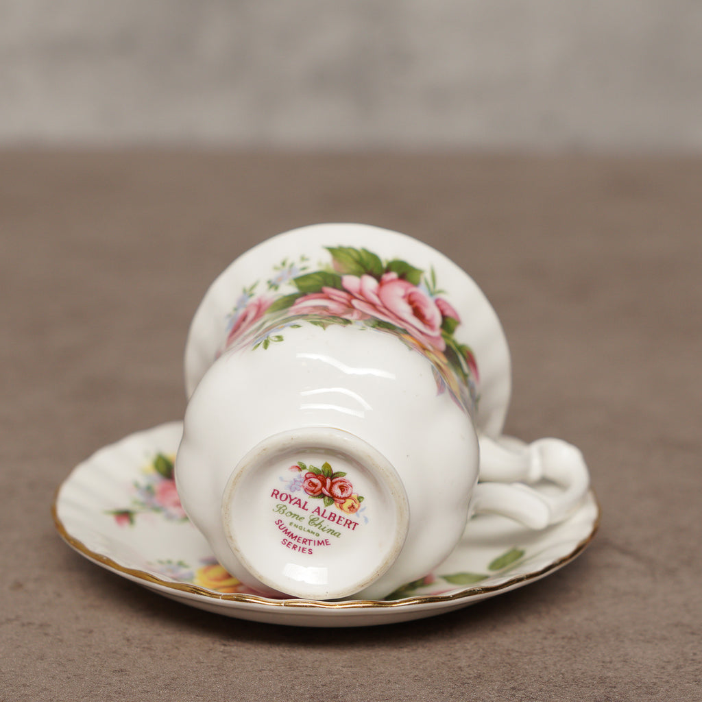 英國Royal Albert "夏日時光"系列22k金骨瓷杯組