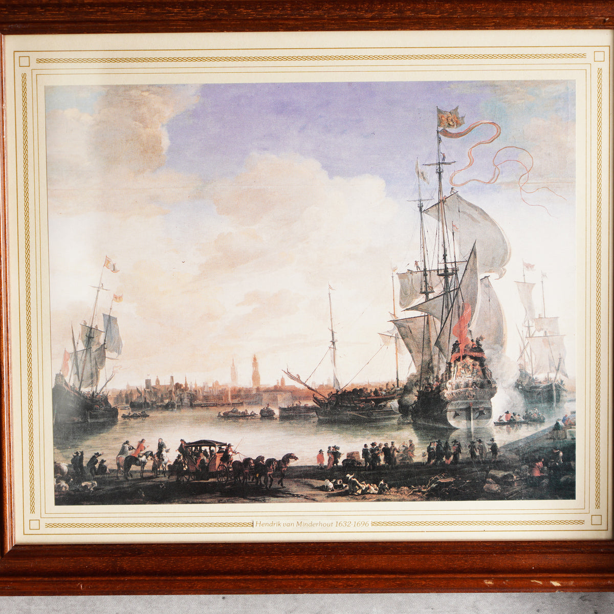 荷蘭Hendrik van Minderhout"布魯日的海港"掛畫