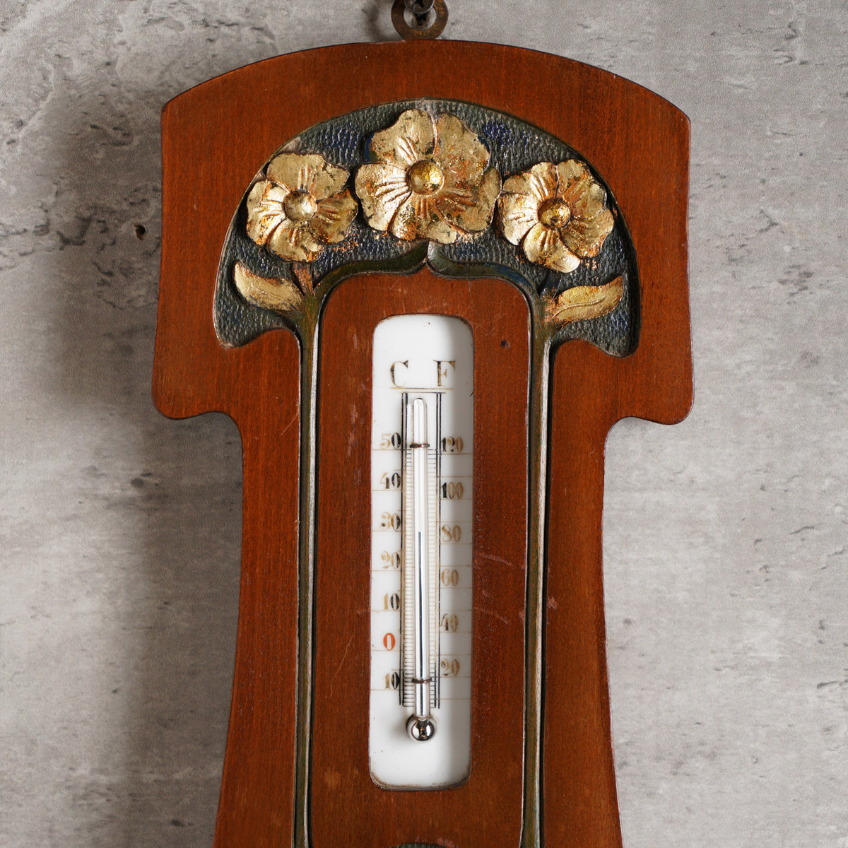 荷蘭J.G. Van Deene "Art Nouveau"風格氣壓溫度計