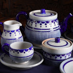 比利時Gres De La Roche手工鹽釉雙人茶具組