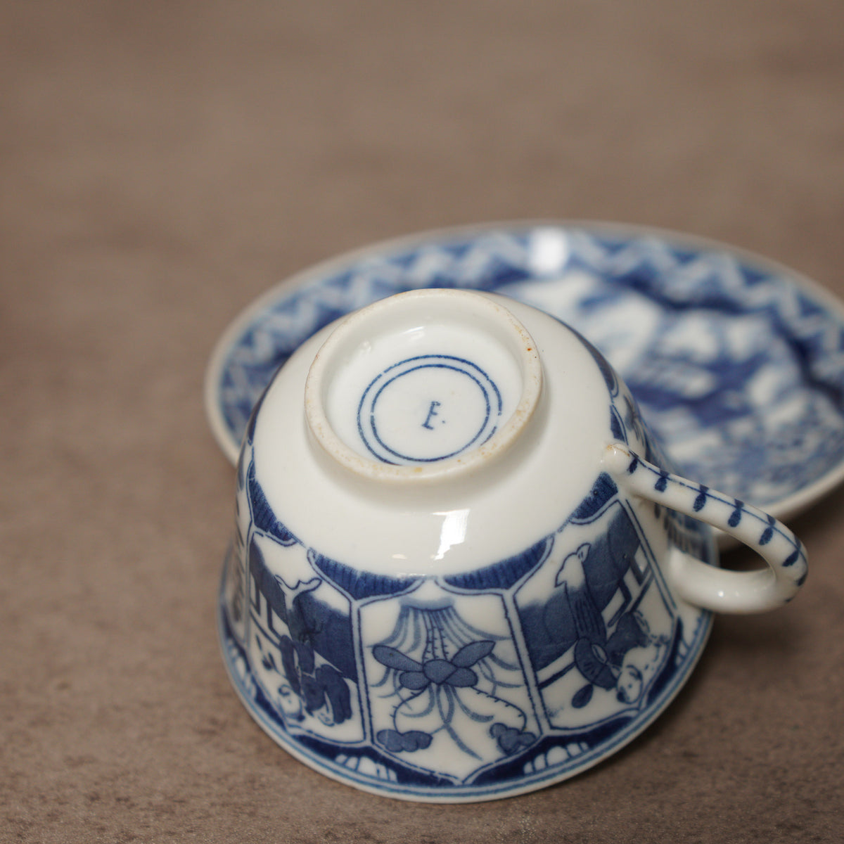 荷蘭東方仕女"Lange Lijs"百年青花瓷杯組