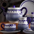 比利時Gres De La Roche手工鹽釉雙人茶具組
