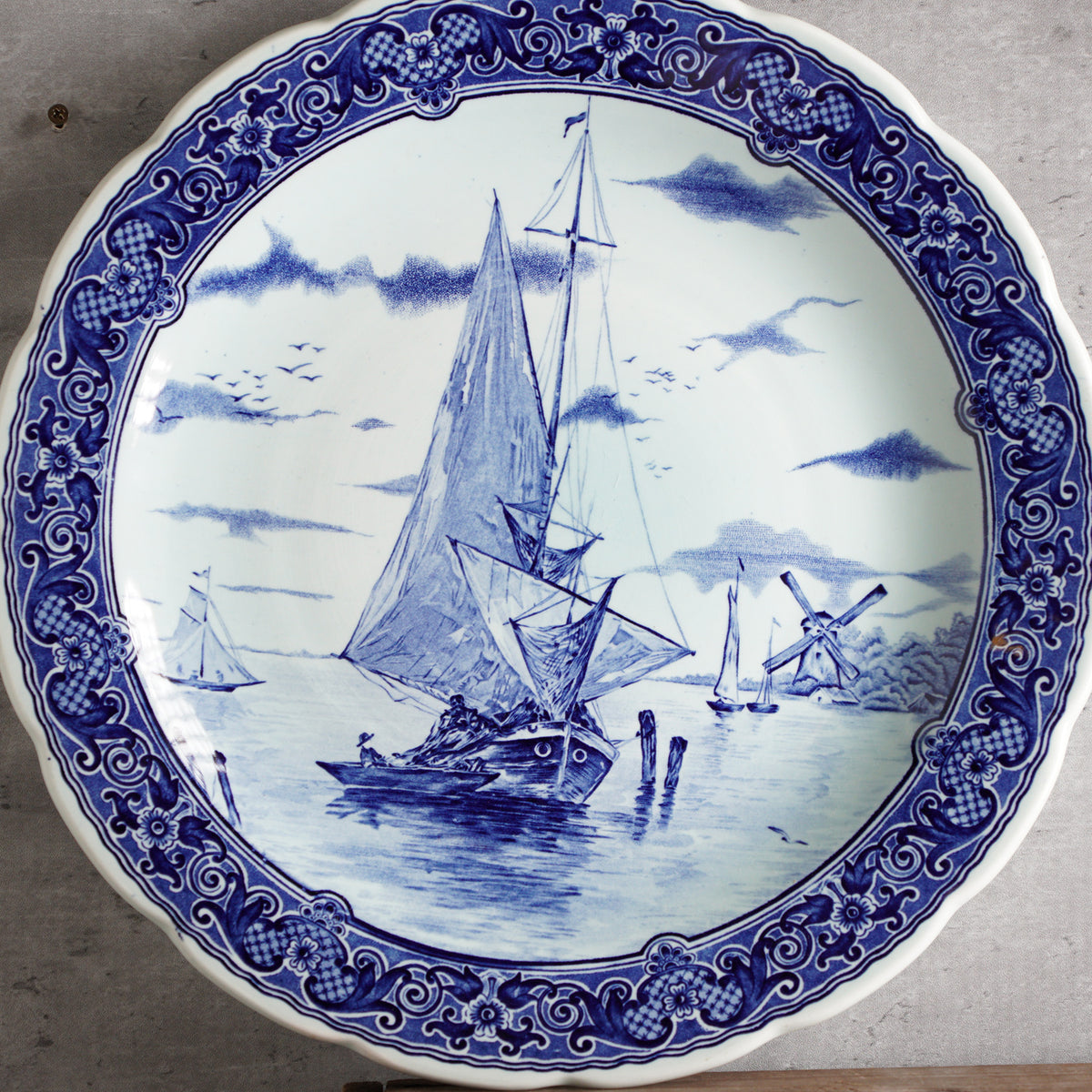 1960's荷蘭Royal Sphinx湖畔風景大型掛盤