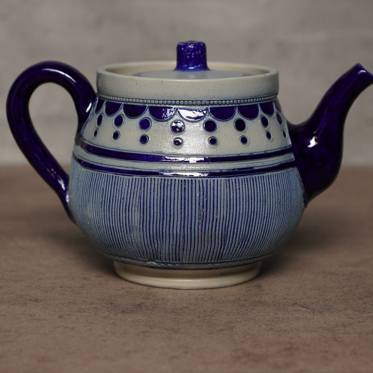 比利時Gres De La Roche手工鹽釉雙人茶具組