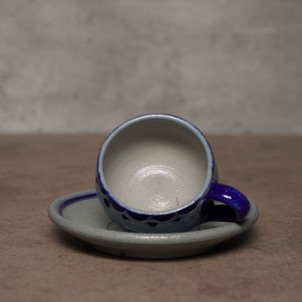 比利時Gres De La Roche手工鹽釉雙人茶具組