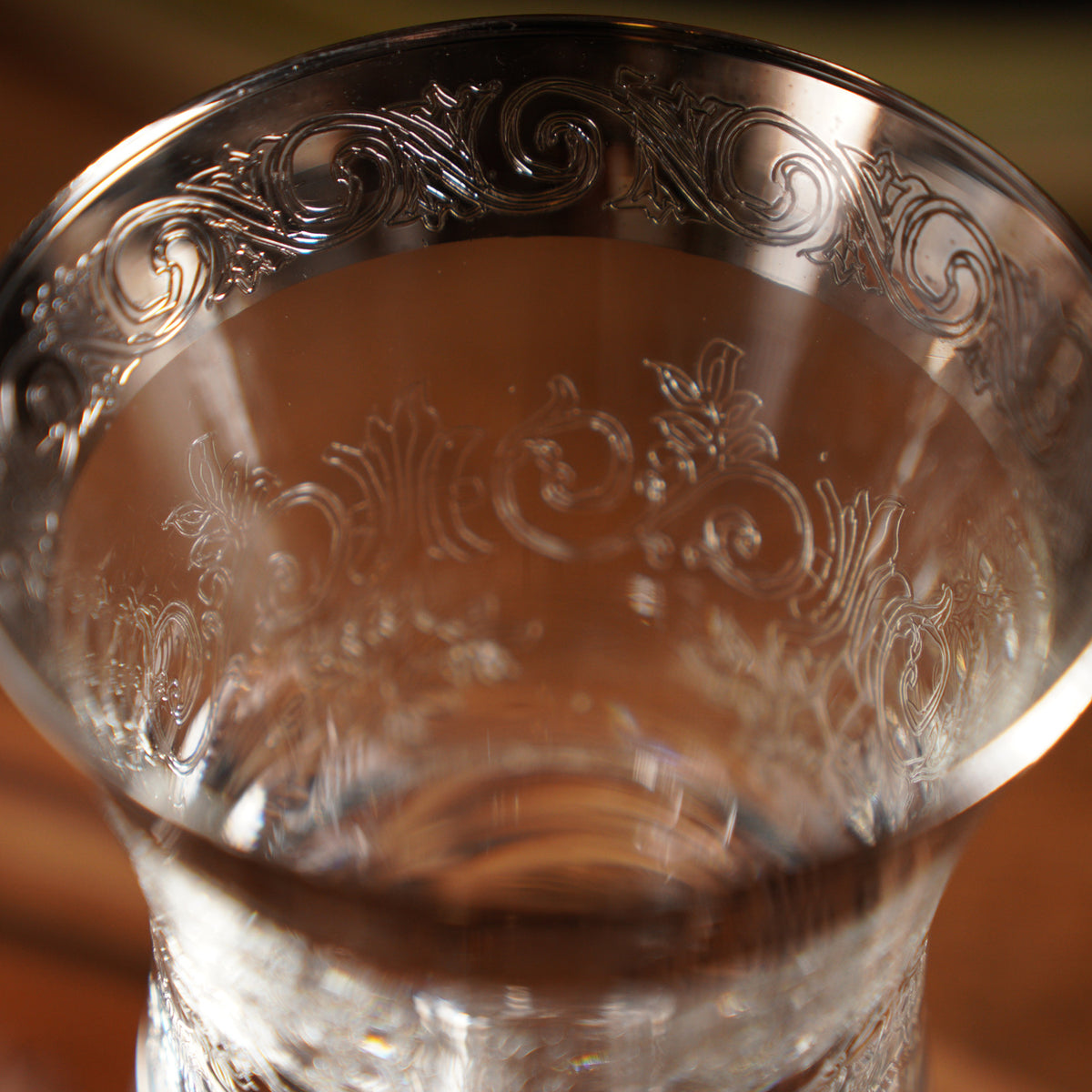 1950義大利Murano鉑金鑲邊手工酒杯