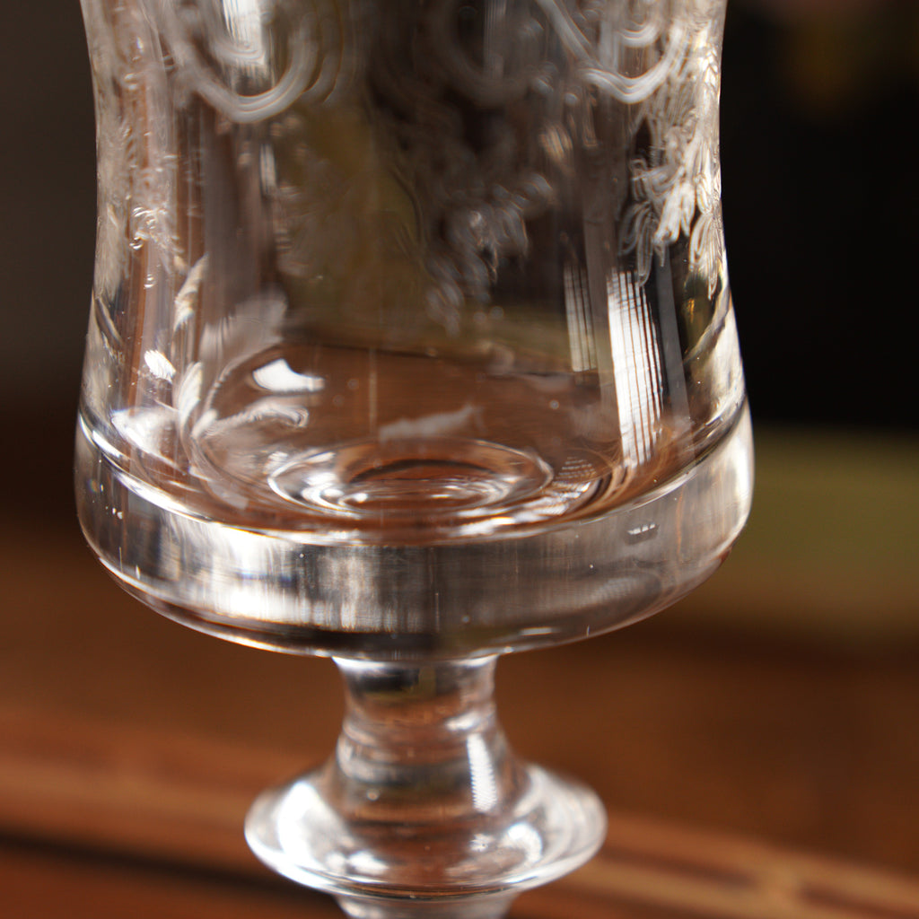 1950義大利Murano鉑金鑲邊手工酒杯