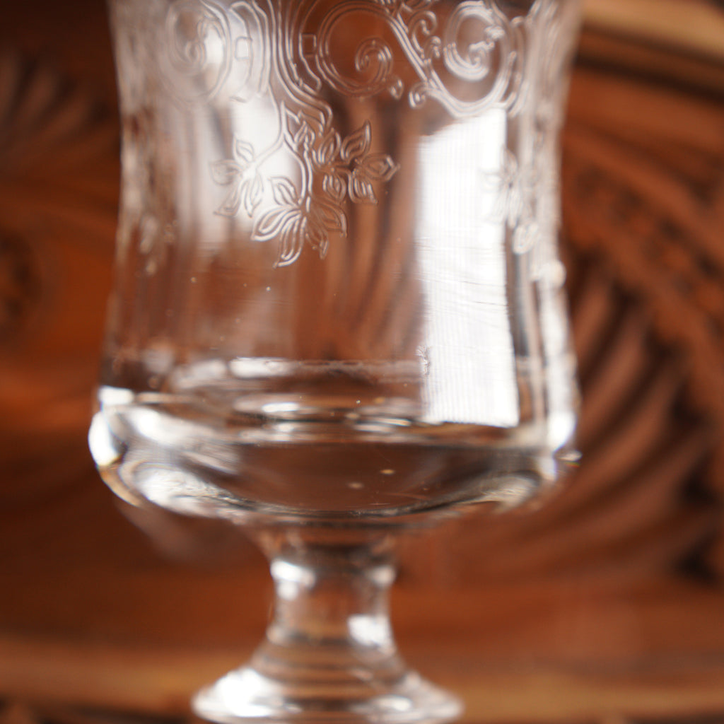1950義大利Murano鉑金鑲邊手工酒杯