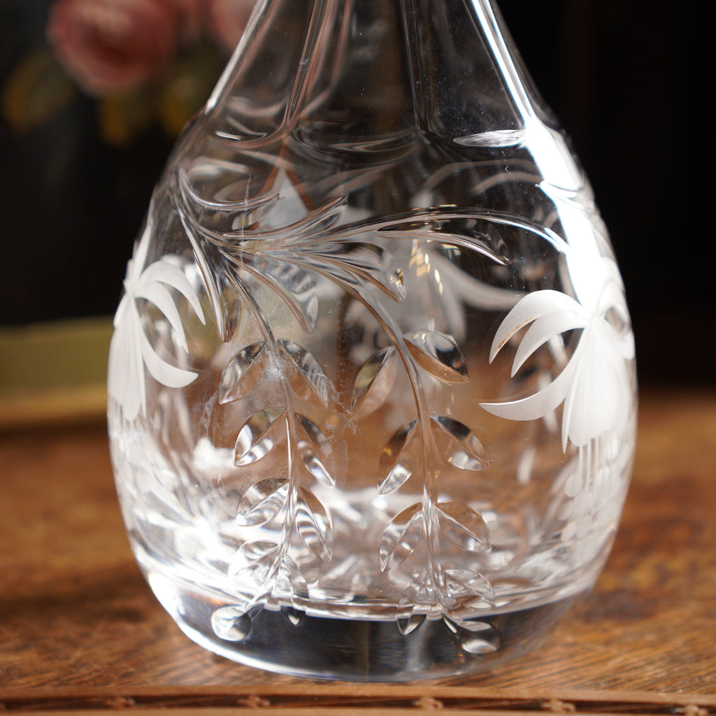 英國Royal Brierley吊鐘花手工水晶醒酒器