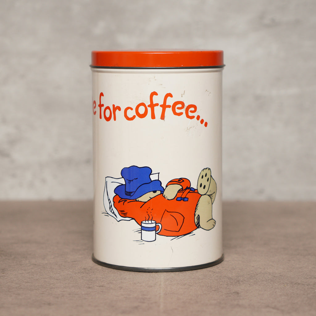 1995荷蘭Douwe Egberts"柏靈頓熊"傳統脆麵包罐