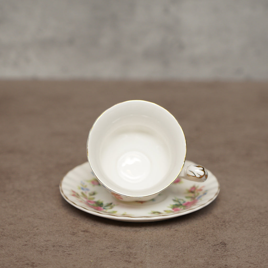 英國名瓷Royal Albert "Moss Rose"系列22k金骨瓷杯組