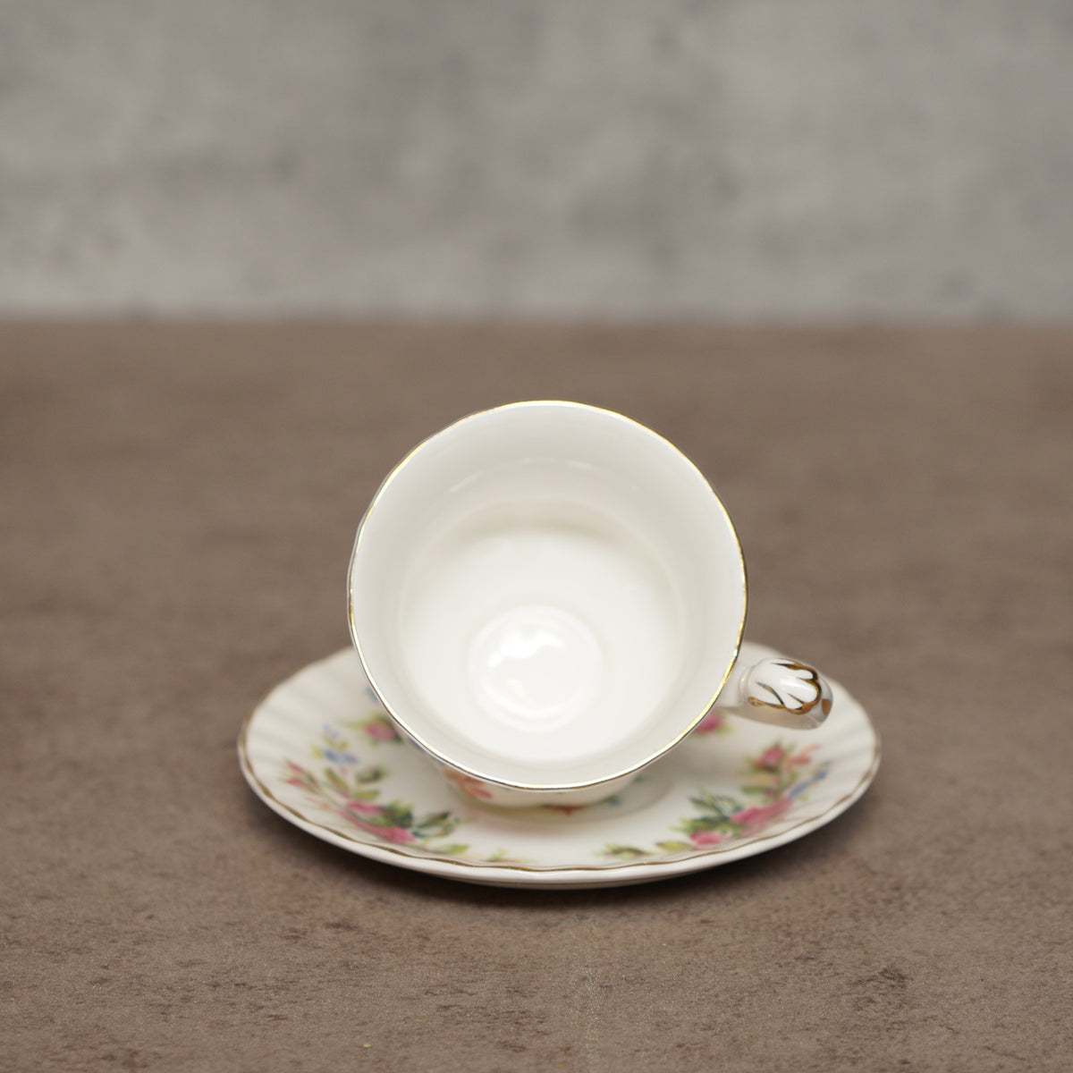 英國名瓷Royal Albert "Moss Rose"系列22k金骨瓷杯組